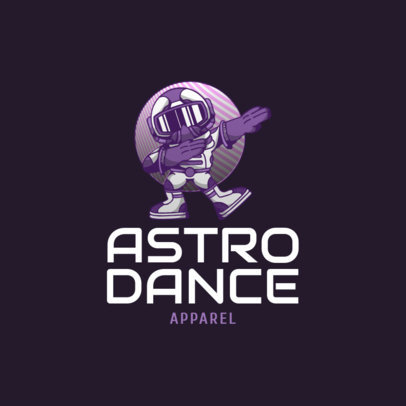 Streetwear Logo Generator Featuring a Dancing Astronaut Illustration