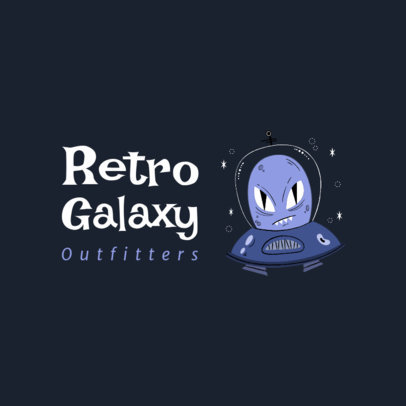 Clothing Brand Logo Maker Featuring an Alien Clipart 