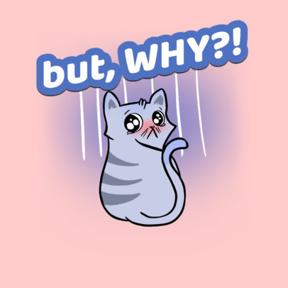 Gaming Twitch Emote Logo Maker Featuring Kitten Illustrations
