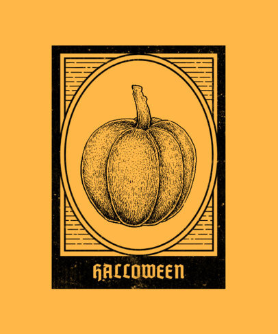 Halloween T-Shirt Design Generator Featuring a Vintage Pumpkin
