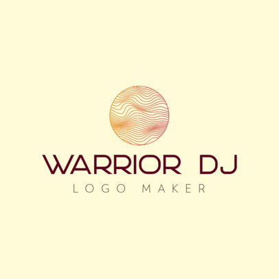 Logo Maker for a DJ Featuring a Thin-Line Circle Graphic