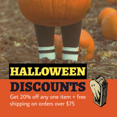 Design Template for a Halloween-Related Post Instagram Post 