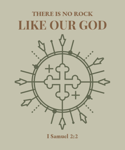 Christian-Themed T-Shirt Design Creator with a Cross Graphic