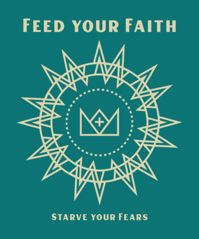 T-Shirt Design Generator with a Christian Faith-Related Quote