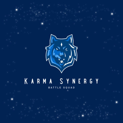 Logo Maker for a Gaming Squad with a Wolf Graphic