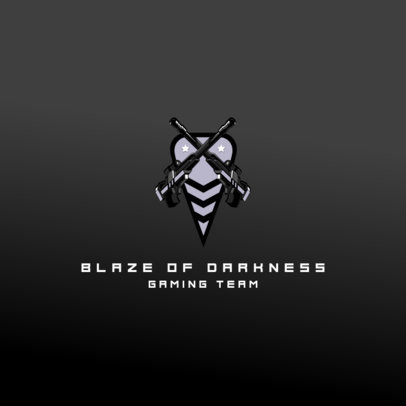 Military-Style Free Logo Template for Gamers 3693l