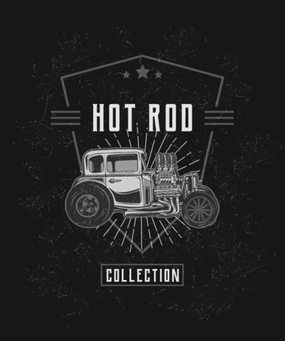 T-Shirt Design Template with a Hot Rod Illustration 2936a-el1