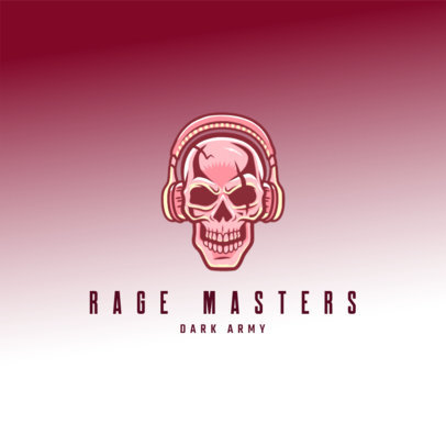 Logo Template Featuring an Evil Gamer Skull