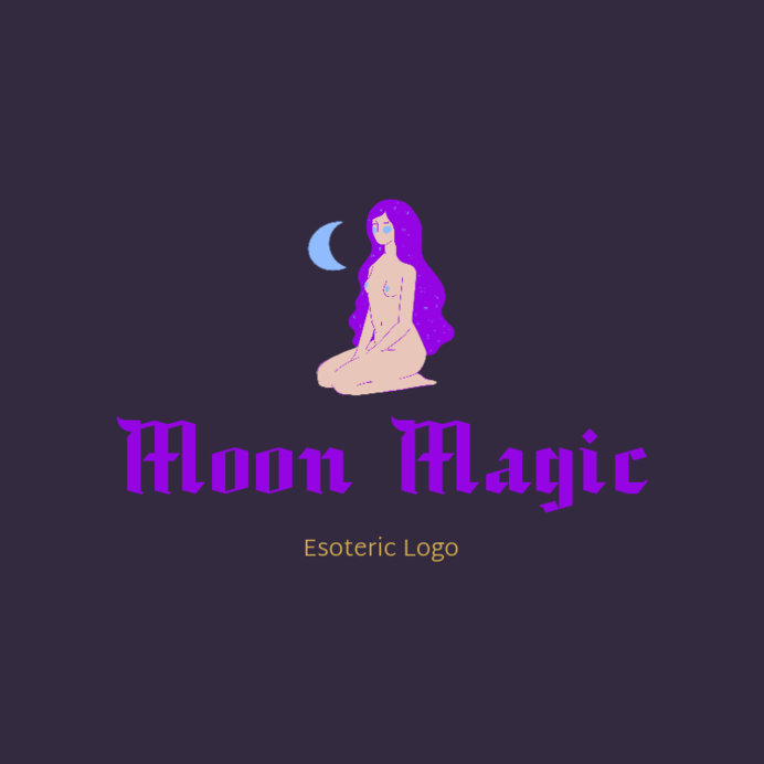 Esoteric Logo Template Featuring an Illustration of a Woman