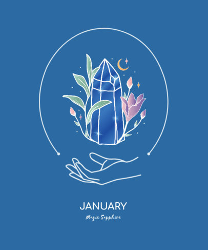 T-Shirt Design Creator Featuring a Precious Stone Illustration