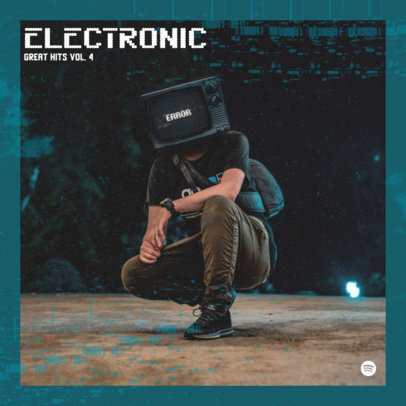 Album Cover Design Template for Chiptune Music Producers 2959j