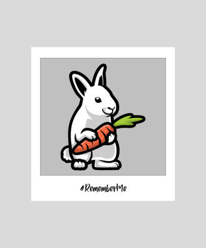 Illustrated T-Shirt Design Creator with a Cute Bunny