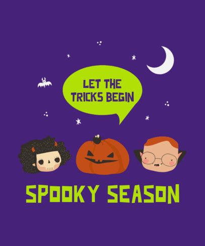 T-Shirt Design Maker for Kids with Halloween Characters
