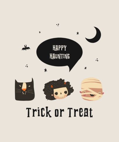 T-Shirt Design Creator with Friendly Halloween Characters 2925b-el1