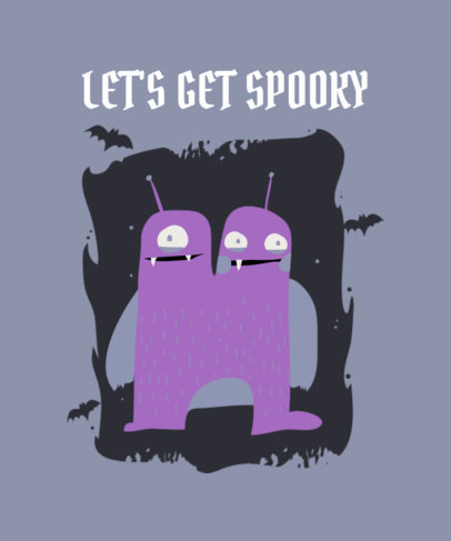 T-Shirt Design Maker for Kids Featuring a Spooky Monster