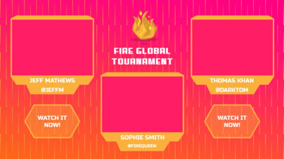Colorful Twitch Overlay Creator for a Gaming Tournament with Multiple Webcams 2971b