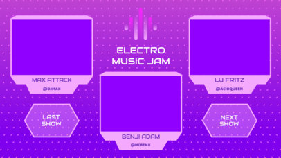 Twitch Overlay Generator for an EDM Live Stream Concert with a Multicam Design 2971e