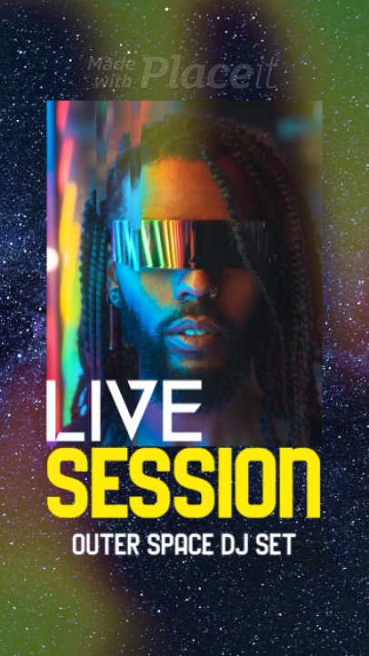 Instagram Story Video Maker for a Rapper's Live Show with Burn Film Effect Animations 2228