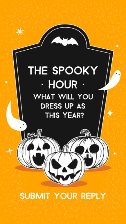 Instagram Story Template to Ask Halloween-Themed Questions