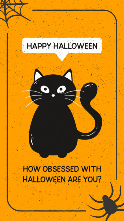 Halloween-Themed Instagram Story Generator with a Cat Illustration