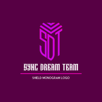 Logo Maker for a Gaming Team with a Shield-Like Monogram