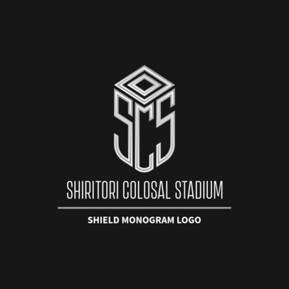 Gaming Logo Creator Featuring a Shield-Style 3D Monogram