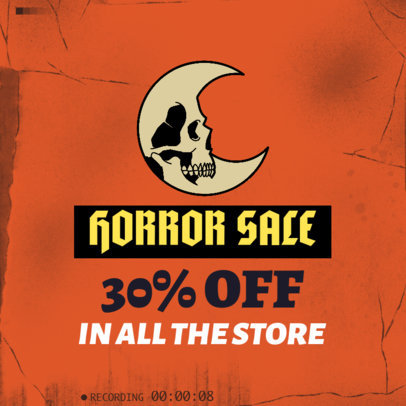 Halloween-Themed Instagram Post Template for an In-Store Sale