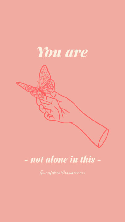 Instagram Story Design Template for Mental Health Day Featuring a Supportive Quote 2960g