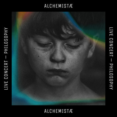 Album Cover Art Maker for an Alternative Rock Band Featuring Rainbow Flares 2958h