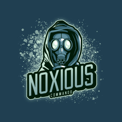 Gaming Team Logo Maker Featuring a Character With a Gas Mask