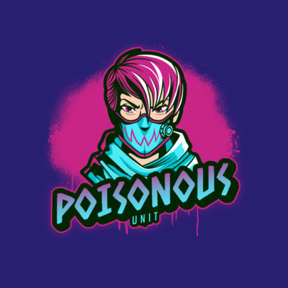 Team Logo Generator with a Character Wearing an Anti-Poison Mask 3672h