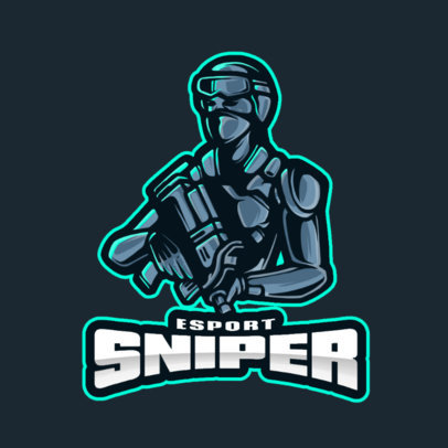 E-Sports Team Logo Creator Featuring a Soldier with a Rifle