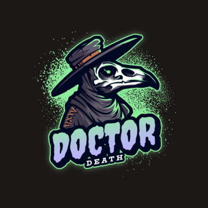 Logo Generator for Gamers Featuring a Plague Doctor Clipart 
