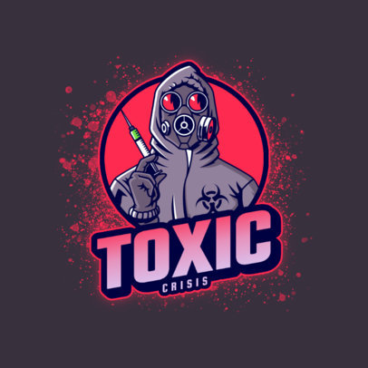 Gaming Logo Maker Featuring a Male Character in an Anti-Radiation Suit 