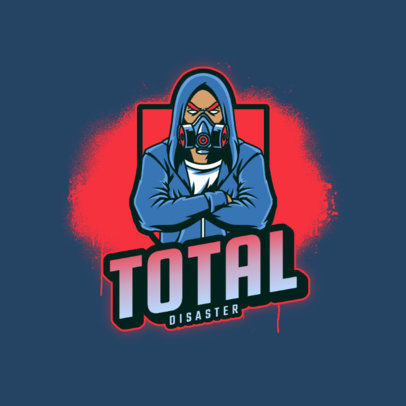 Logo Maker for Gamers Featuring a Male Character With a Respirator 