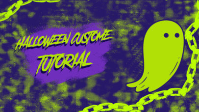 YouTube Thumbnail Template for a Halloween Costume Tutorial 