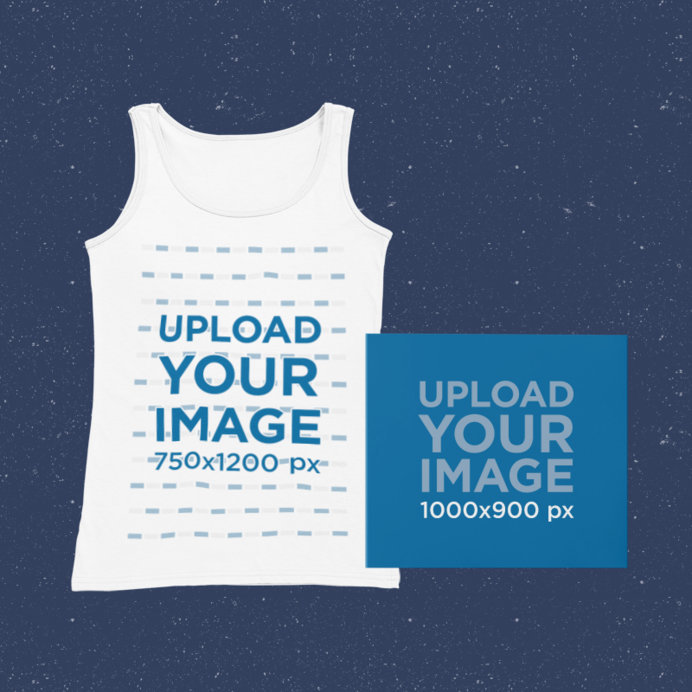 Merch Bundle Mockup Featuring a Tank Top and a Digipak