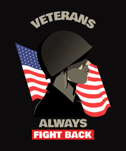 Patriotic T-Shirt Design Creator for Military Men and Women