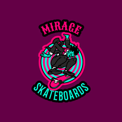 Retro Logo Generator for a Skate Shop Featuring a Cartoon Character 