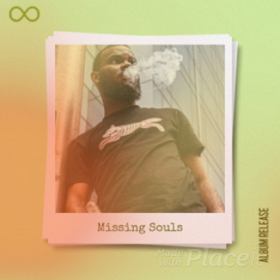 Instagram Video Maker for a Hip Hop Album Release Featuring Vintage Lens Flare Effects 2248