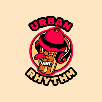 Logo Template Featuring a Retro Cartoon Character 