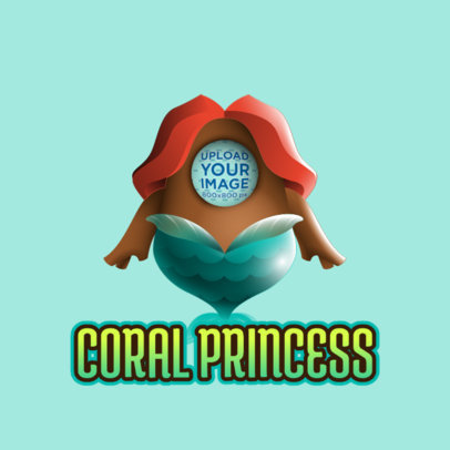 Twitch Emote Logo Maker Featuring a Mermaid Based on Fall Guys 3690f