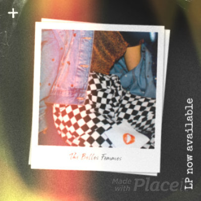 Instagram Post Video Maker for a Female Fronted Band Featuring Polaroid Pictures 2252