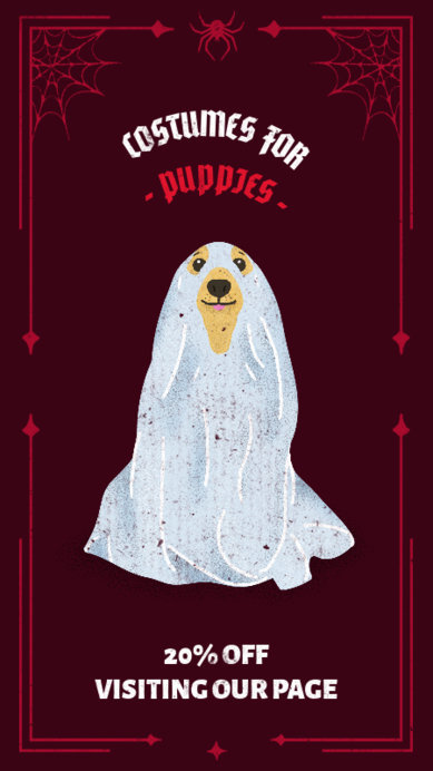 Halloween Instagram Story Maker for Dog Costume Offers 
