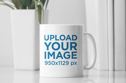 Mockup of an 11 oz Customizable Mug