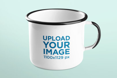 Mockup of a Simple 12 oz Enamel Mug 