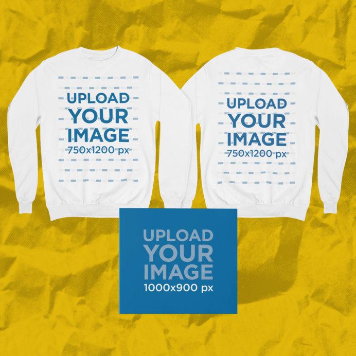 Merch Bundle Mockup of a Both Sides-View Sweatshirt and a Digipak