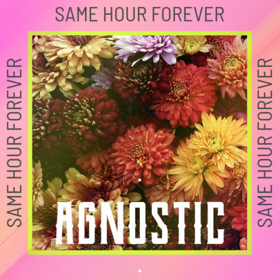 Electronic Pop-Styled Album Cover Maker with Floral Graphics 2985i