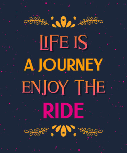 T-Shirt Design Maker With Gradient Text and a Life Quote