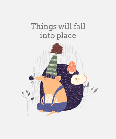 Quote T-Shirt Design Maker with a Cute Autumn Theme